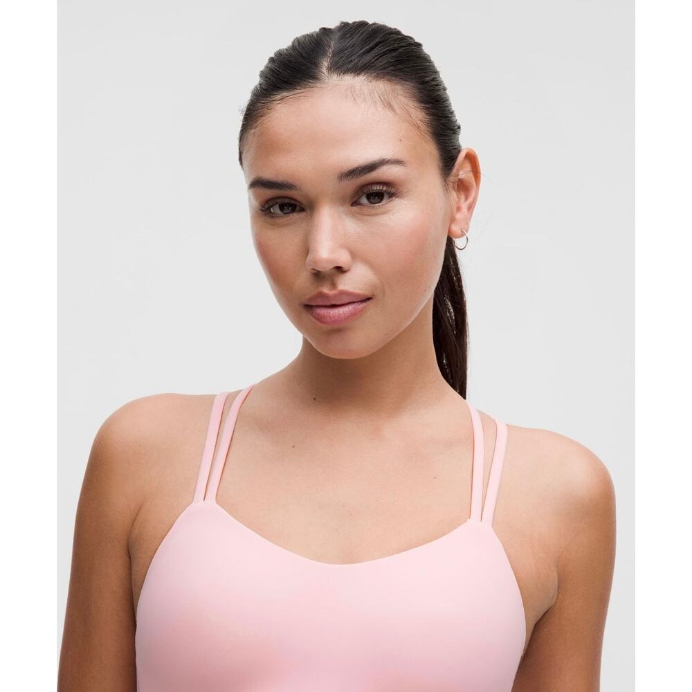 Lululemon Like a Cloud Bra Longline  B/C Cup Strawberry Milkshake Pink Size 4 - Picture 6 of 6
